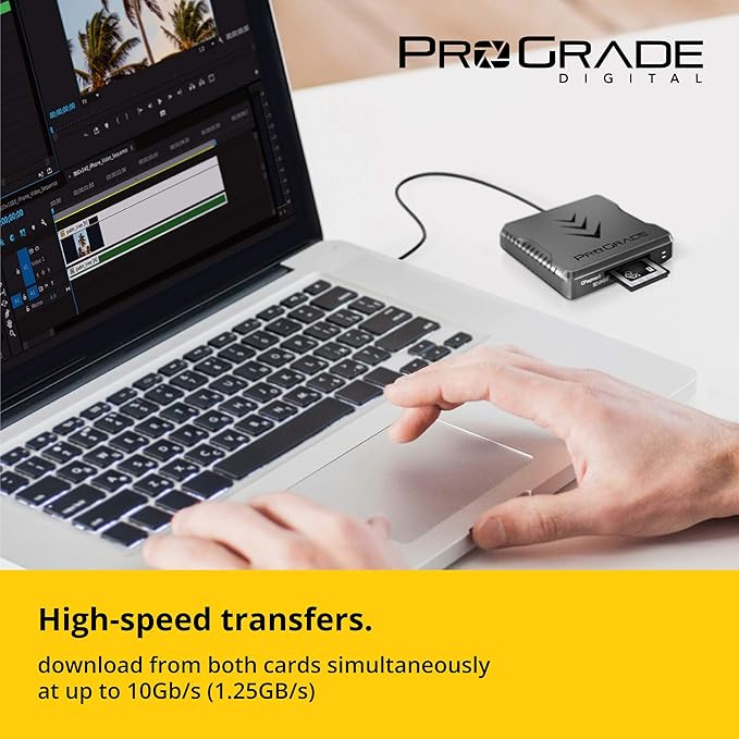 CFexpress Type B and SD UHS-II Dual-Slot Memory Card Reader by ProGrade Digital | USB 3.2 Gen 2 for Professional Filmmakers, Photographers & Content Creators