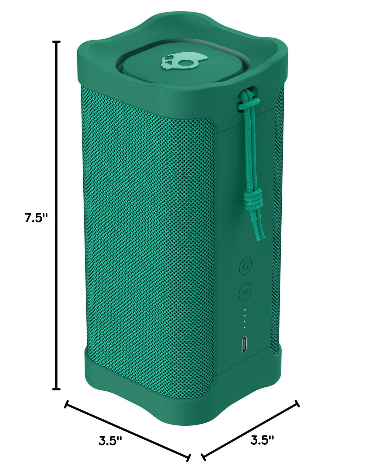 Lifeworks Skullcandy Terrain XL Wireless Bluetooth Speaker - IPX7 Waterproof Portable Speaker, 18 Hour Battery, Nylon Wrist Wrap, True Wireless Stereo (Green)