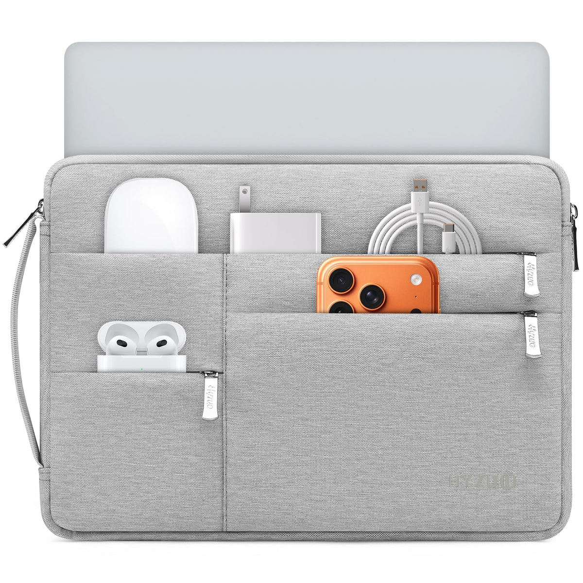HYZUO 13.3-14 Inch Laptop Case Sleeve Bag for MacBook Pro 14 M5, Light Gray
