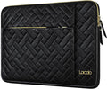 Lacdo Laptop Sleeve Case for 14 inch New MacBook Pro M4/M3/M2/M1 Chips Pro Max A3112 A3401 A3185 A2918 A2992 A2779 A2442 2024-2021, 13.8 inch Surface Laptop 7th Copilot+PC Computer Bag, Elegant Black