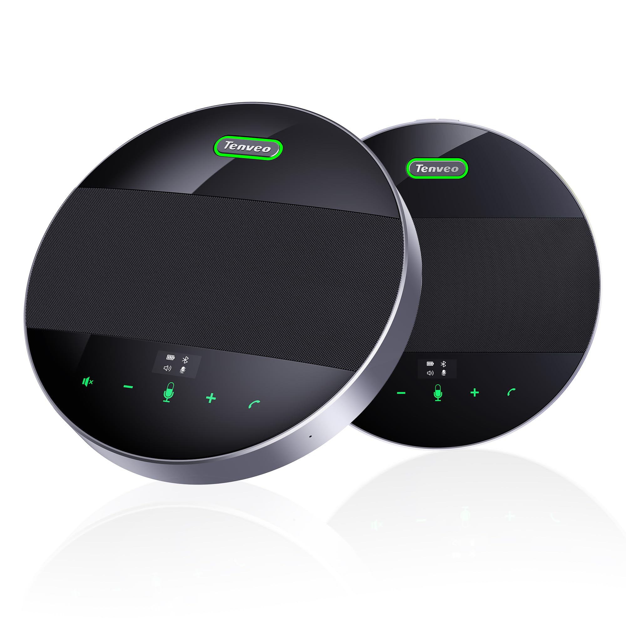 Tenveo MagiCall-EX Bluetooth Conference Speakerphone, Daisy Chain/Use Alone up to 30 attendees, Bluetooth/Wireless/USB Microphone, 360°Voice Pickup Noise Cancelling for Conference Call Large Meeting