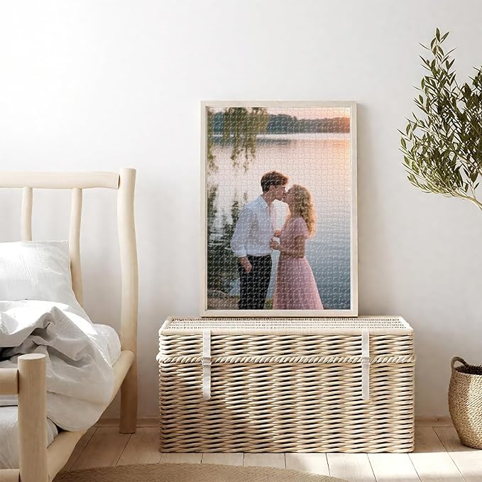 Custom Photo Puzzle – Personalized 1000 Piece Jigsaw Puzzle from Your Photos – Custom Puzzle Gift for Family, Pets, Wedding, Anniversary, Adults, and Couples(1000-vertical)