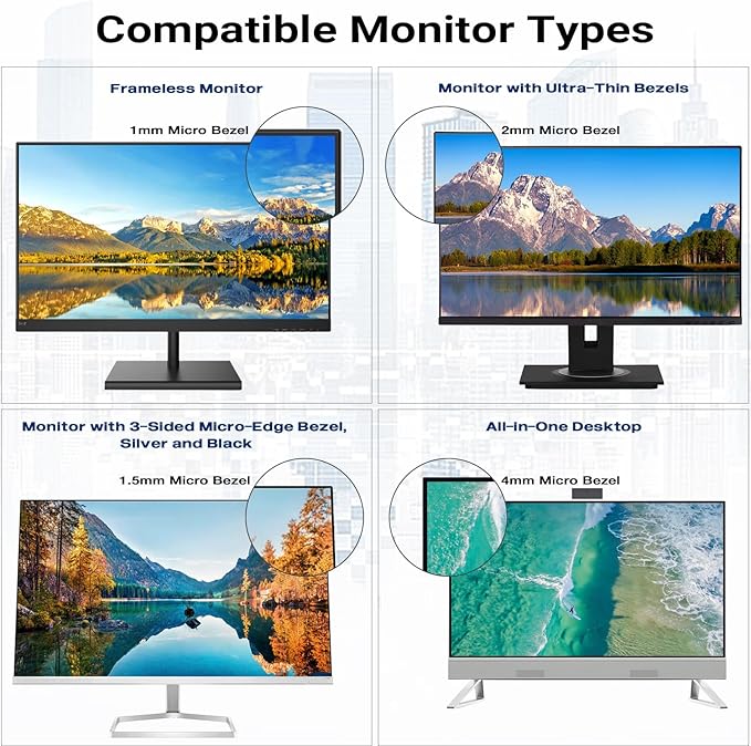 FILMEXT [2023 Upgrade 27 Inch Removable Privacy Screen Filter for 16:9 All-in-One Desktop/Frameless Computer Monitor, Bubble Free Anti Spy Blue Light Filter for Computer