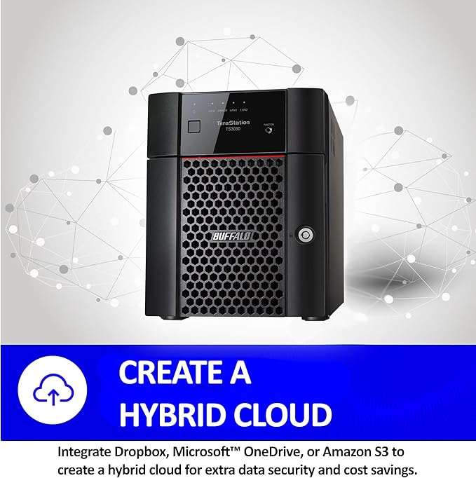 BUFFALO TeraStation 3430DN 4-Bay 4TB (2x2TB) Desktop Small-Med Business NAS w/Hard Drives Included