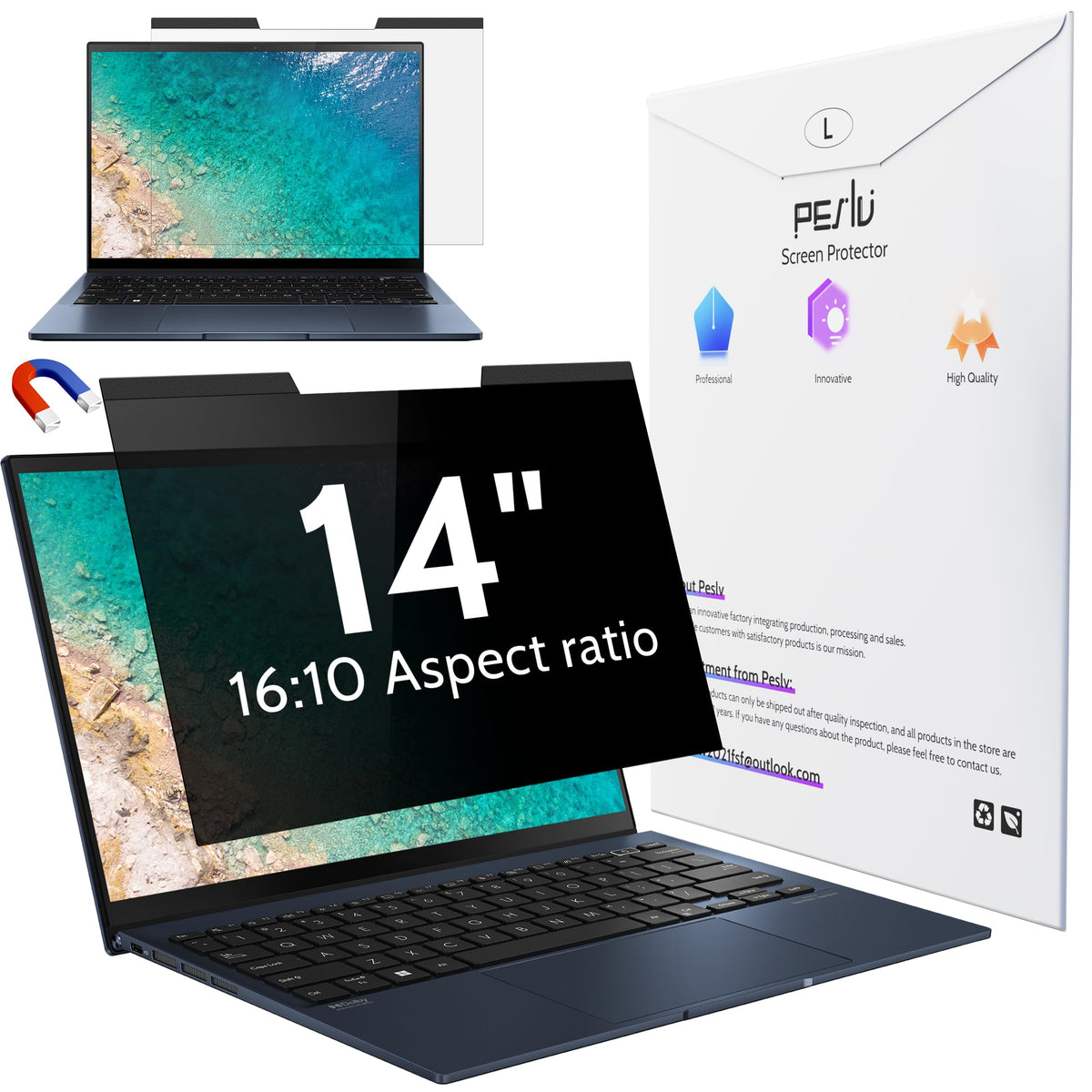 Peslv Nano‑Suction Privacy Screen for MacBook Air 15 Inch