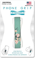 LOVEHANDLE Universal Phone Grip for Smartphones & Mini Tablets - Phone Holder for Hand - Wireless Charging Compatible - Made in The USA - Cherry Blossom