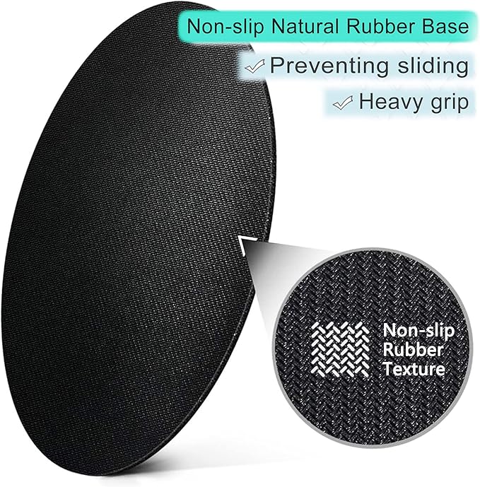 ITNRSIIET Round Mouse Pad with Stitched Edge Premium-Textured Waterproof Non-Slip Rubber Base Desktop Protection Mat Diameter 8.7 inches, Black Gold Marbling