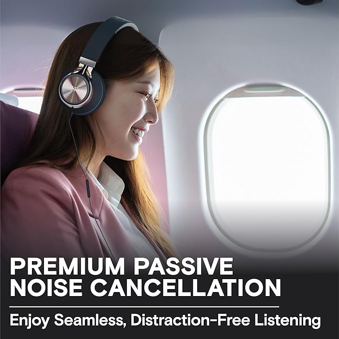 ARTIX CL750 USB C Wired Headphones with Mic & Volume Control Noise Isolating for iPhone 15-16, Samsung Computer Earphones Wired, On-Ear with Wire, Plug in and Play