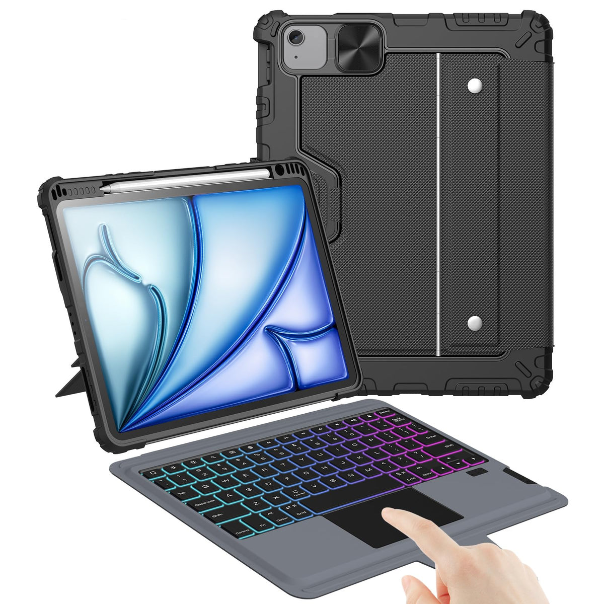 Nillkin Rugged Detachable Keyboard Case for iPad Air 13" & Pro 12.9", Black