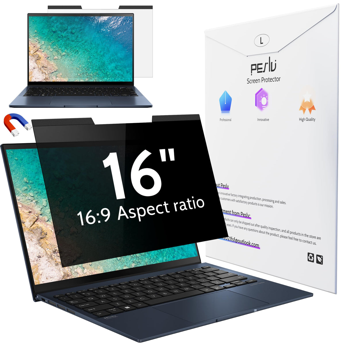 Peslv Nano‑Suction Privacy Screen for MacBook Air 15 Inch