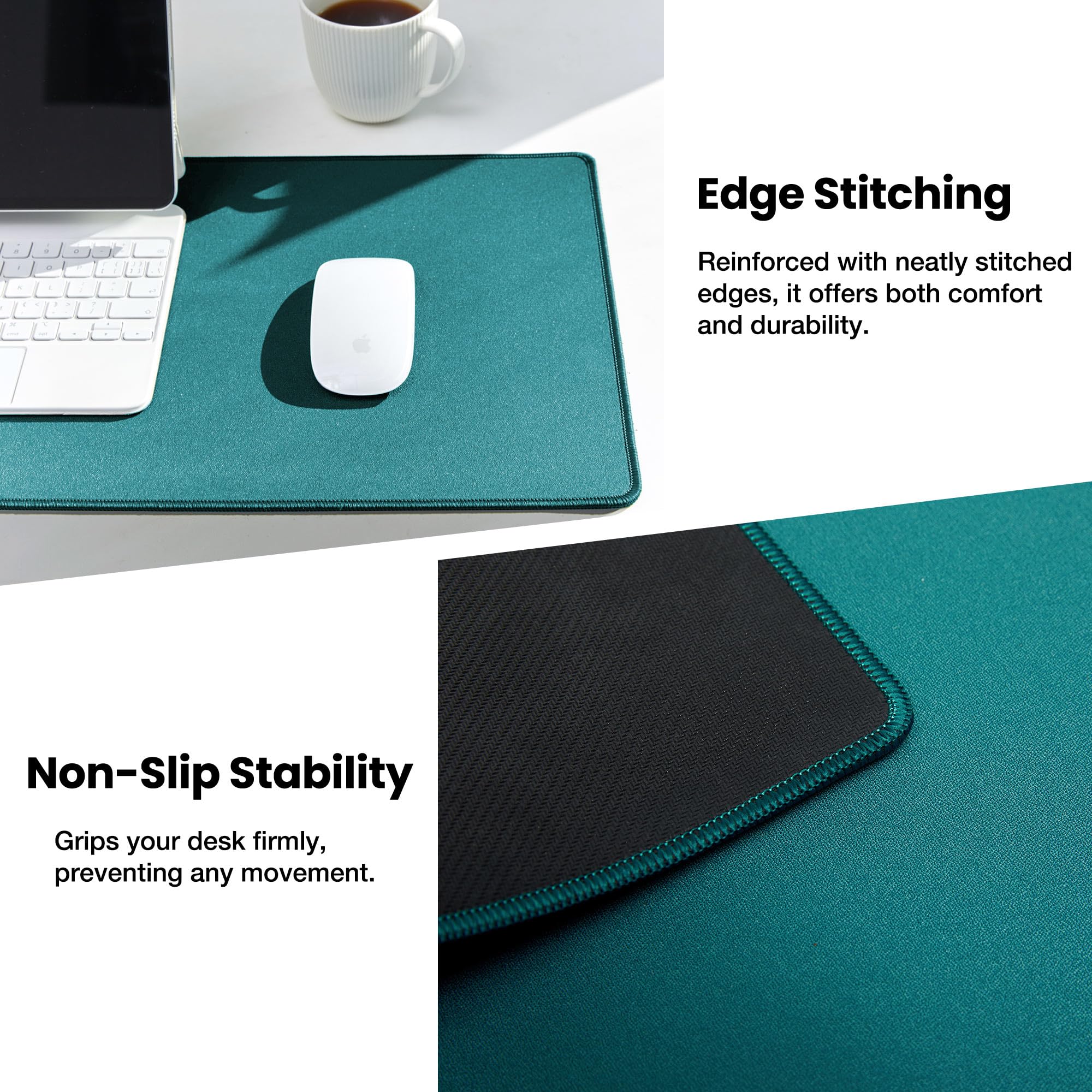 ALOANES Non-Slip Extended Mouse Pad Office&Home Desk Mat Stitched Edge