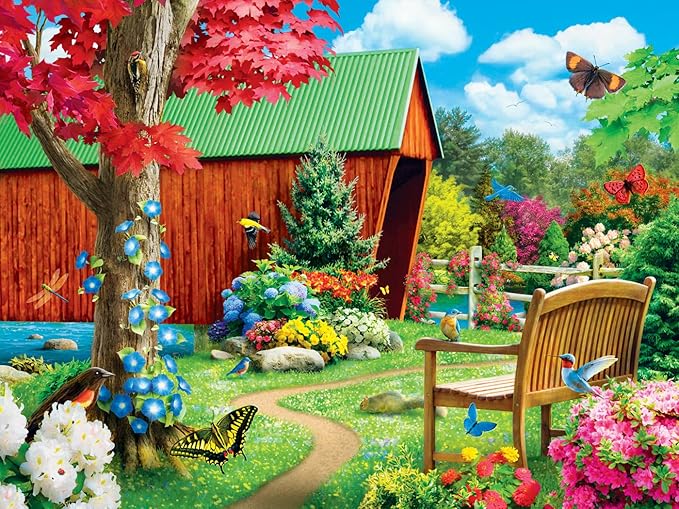 MasterPieces - 300 Piece Jigsaw Puzzle, Large EZ Grip Shapes, Bridge of Hope, Fun for Adults, Seniors, Family, Kids, Non-Glare Finish, 18"x24"