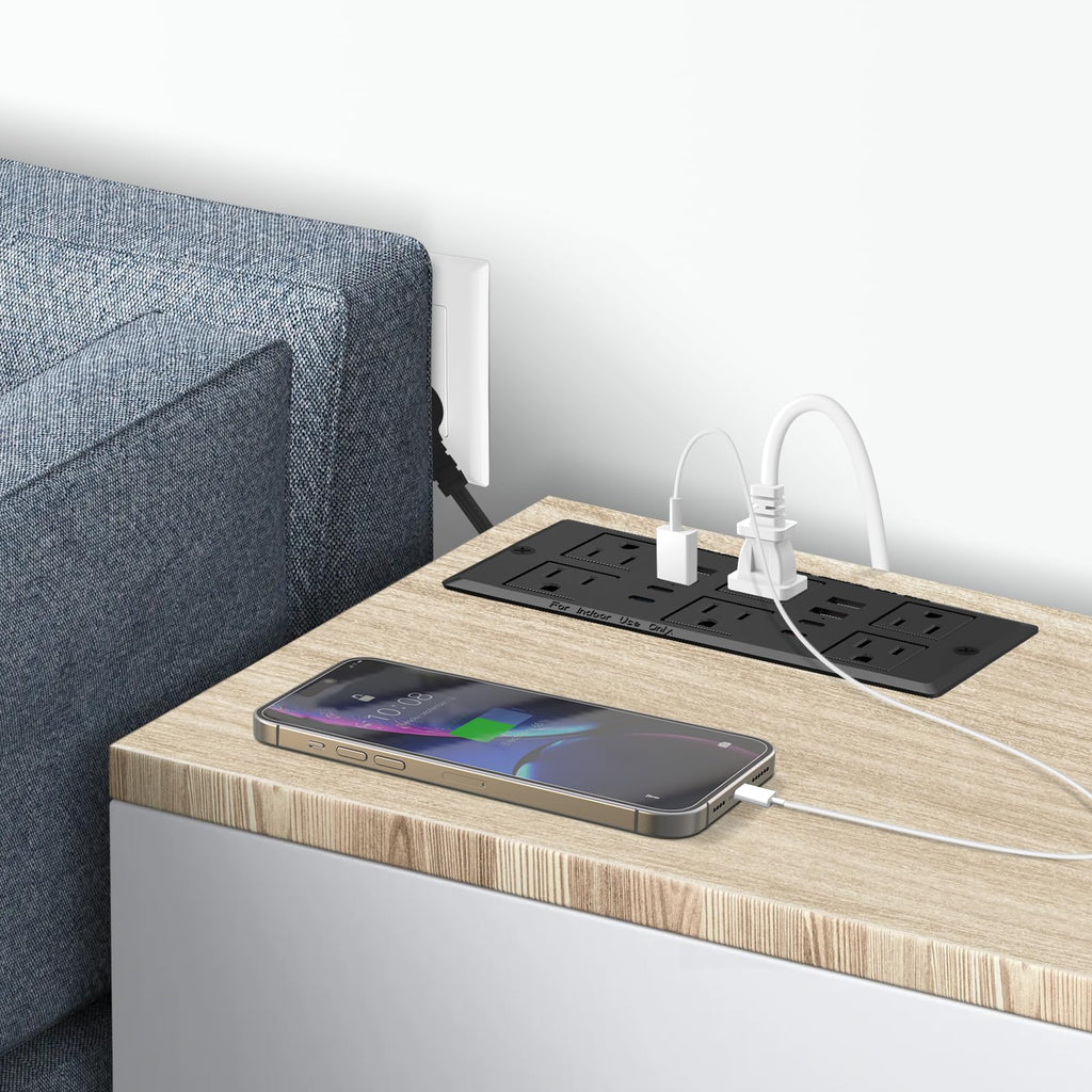 Recessed Power Strip with PD 30W Fast Charging