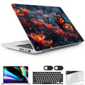 Lepeoac Case for 2026-2021 MacBook Pro 16-inch M5, Butterflies Flowers
