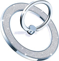 Magnetic Phone Ring Holder for MagSafe, Magnetic Phone Grip for iPhone, Compatible with iPhone MagSafe Wireless Charging. (Glitter Blue)