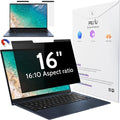 Magnetic Laptop Privacy Screen 16 inch for 16:10 Computer Monitor, 16" Removable Anti Glare Protector Blue Light Filter Shield Compatible with Lenovo Hp Dell Acer Asus Thinkpad Envy Xps