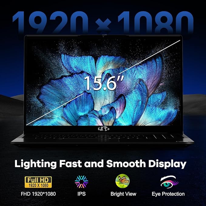 NIMO 15.6" IPS FHD-Gaming-Laptop, AMD Ryzen 5 6600H 6 Cores 32GB DDR5 RAM 1TB SSD (Beat i7-1165G7, Up to 4.5GHz) Radeon 660M GPU-Computer with Backlit Keyboard 100W Type-C Fingerprint Win 11