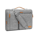 MOSISO 360 Protective Laptop Shoulder Bag,14 inch Computer Bag Compatible with HP Lenovo Dell ASUS Acer, HP, Dell Latitude, Lenovo,Side Open Messenger Bag with 4 Zipper Pockets&Handle, Gray