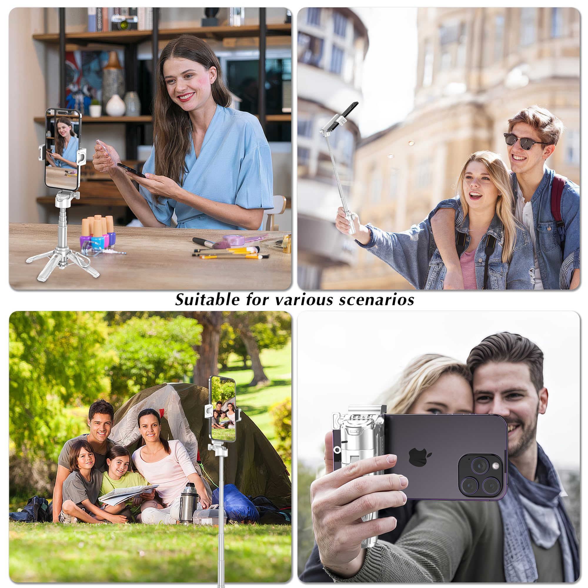 Mini Selfie Stick Tripod Stand with Bluetooth Remote