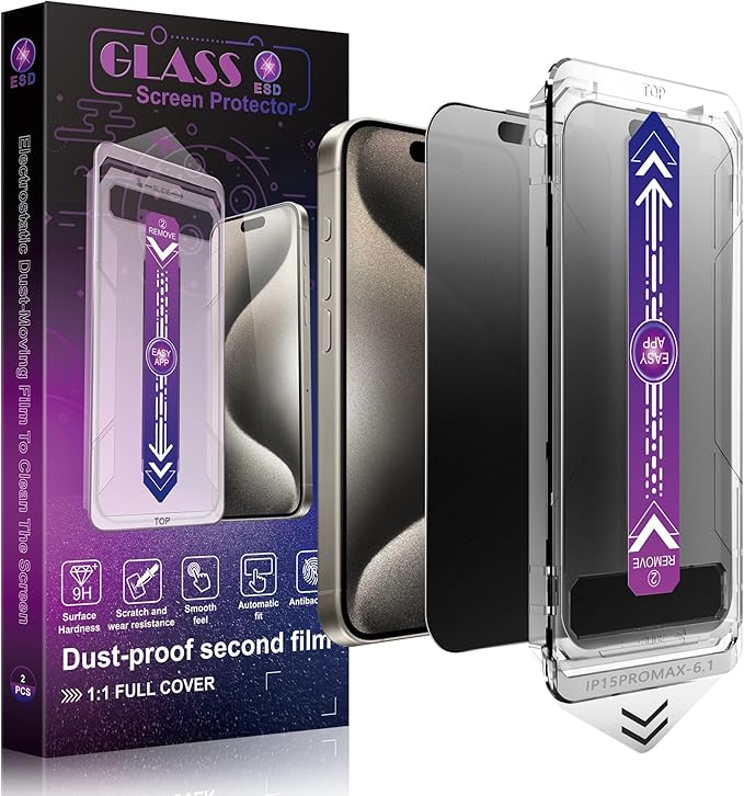 SHANG PIN JIA 2 Pack Matte Privacy Screen Protector for iPhone 11 Pro Max and iPhon XS MAX 6.5-Inch Auto Dust Removal, No Bubbles,Anti-Spy Tempered Glass Film, Easy Installation