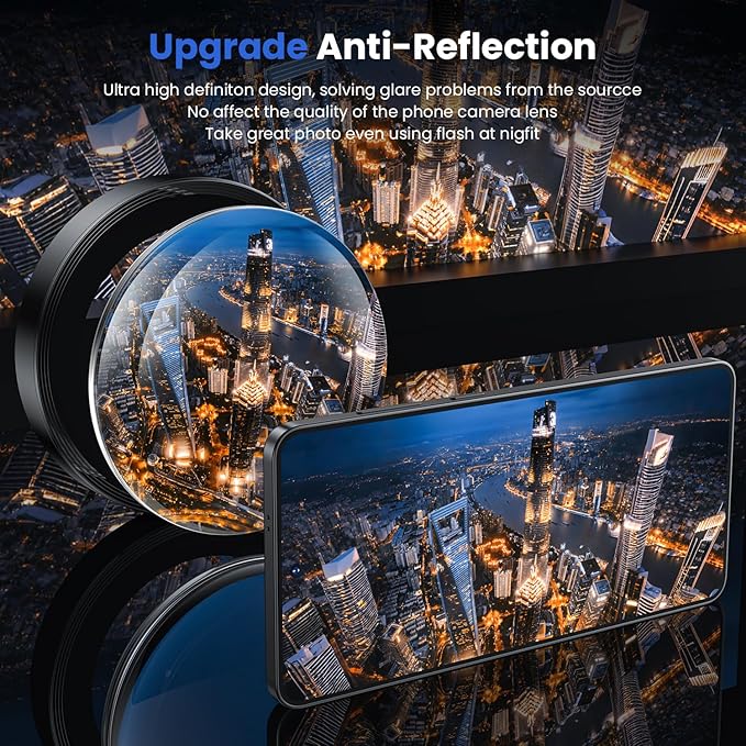 WSKEN for Samsung Galaxy S25 Edge Camera Lens Protector - Edge Thin Case Friendly, 9H Shatterproof Tempered Glass with Aluminum Metal Circle Camera Screen Protector Cover Accessories, Black