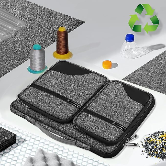 ZINZ 360 Protective Laptop Case 15" 15.6" 16" Sleeve, Water-Resistant Handbag with Straps Compatible with 16" MacBook Neo, MacBook Pro Air 16"/15", XPS 16" and Most 15" 15.6" 16" Notebooks,G01BK02