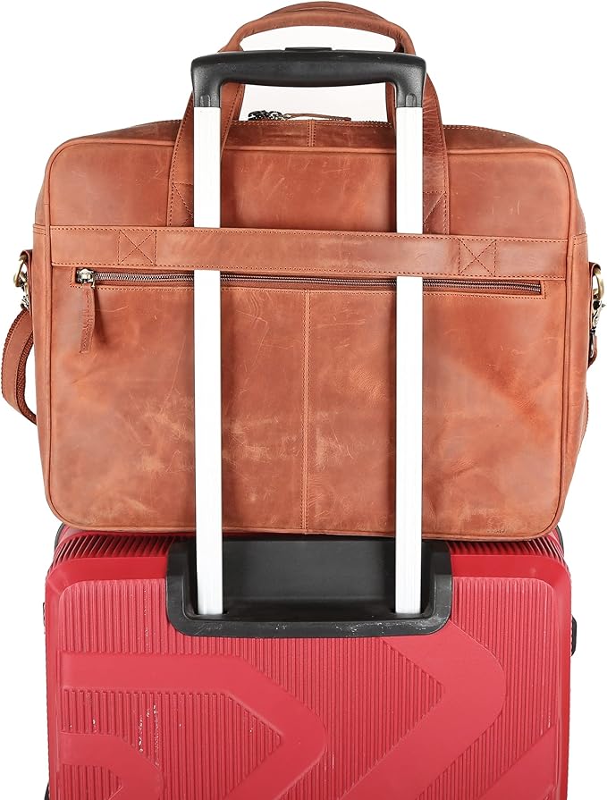 Leather briefcases Laptop Messenger Bags Best Office School College Satchel Bag for Men and Women