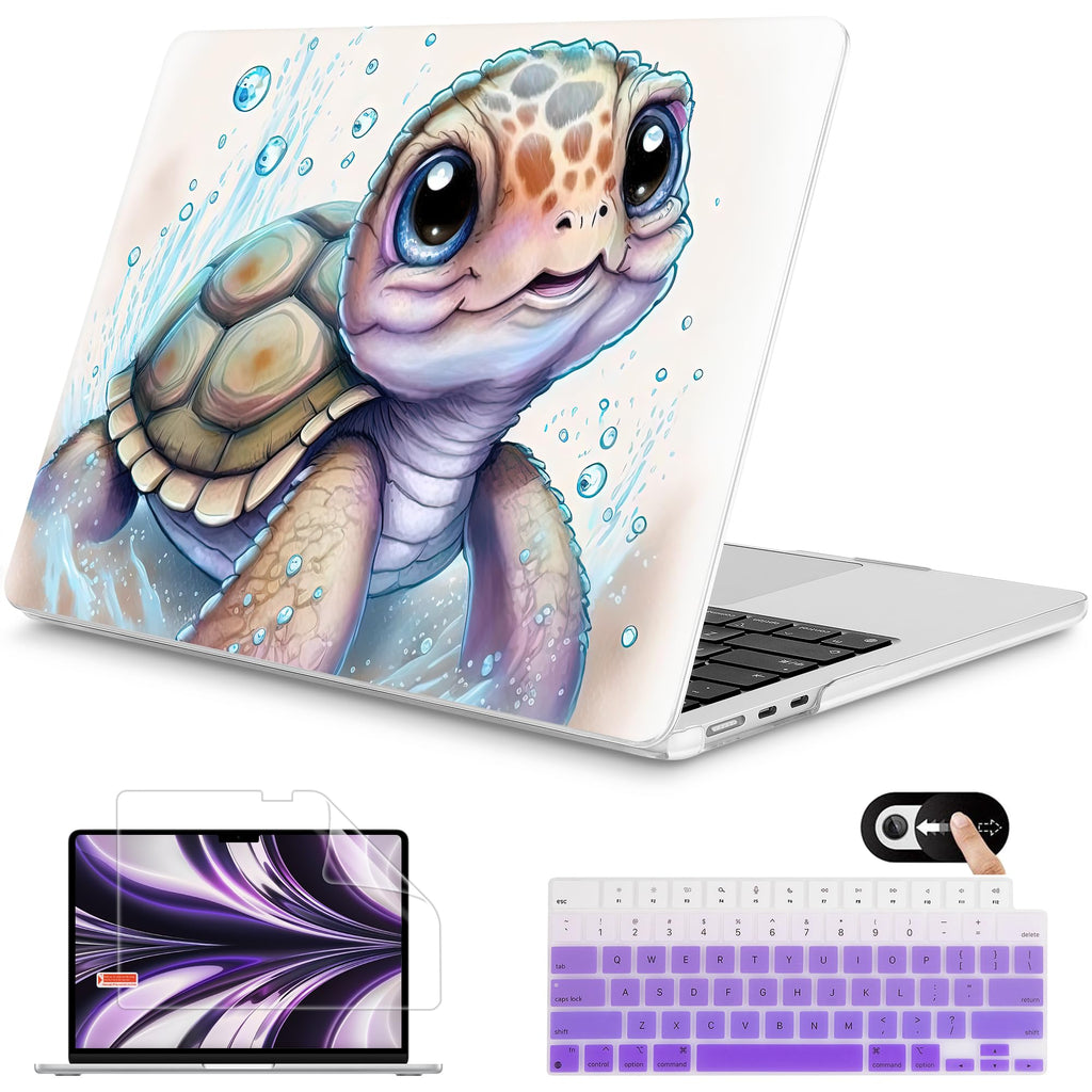 Mektron for 2026 MacBook Air 13-inch M5 Laptop Case A3449 with 13.6-inch Liquid Retina Display Fits 2025 A3240 M4 2024 A3113 M3 2023 A2681 M2 Printed Shell for MacBook Air 13.6", Dahlia Flower C035