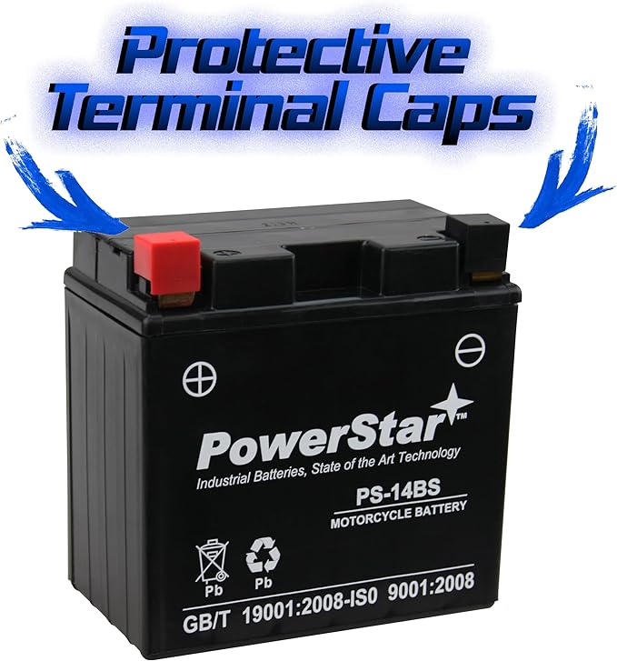 Powersports Battery - Replaces: YTX14-BS, ETX14, ES14BS, GTX14-BS, UTX1