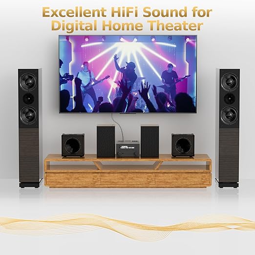 Optical Audio Cable 12 FT, Digital Audio Cable, Toslink Fiber Optic Cord, [Nylon Braided, Slim Aluminum Shell, Gold Plated Connector], for Home Theater, Sound Bar, PS4, Xbox, TV and More