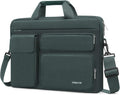 MOSISO Laptop Shoulder Bag, Computer Bag with 2 Raised&1 Flapover&1 Horizontal Pocket&Handle&Belt