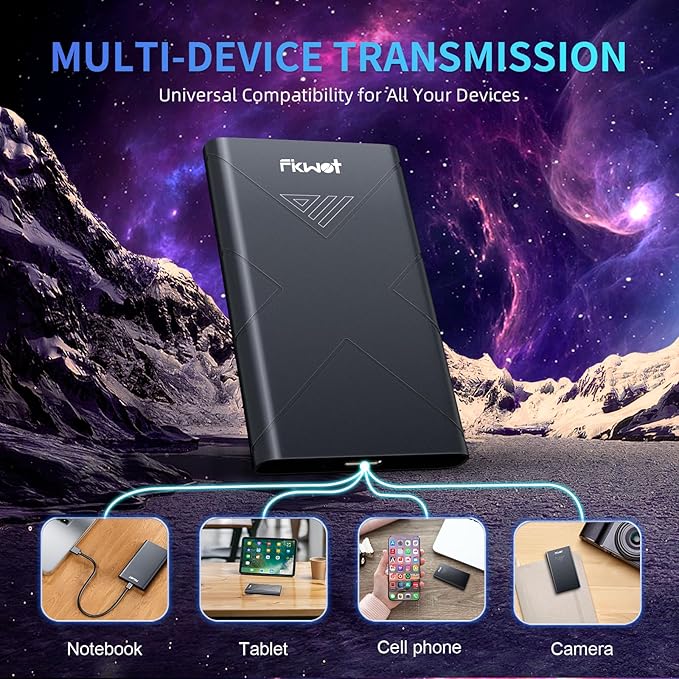 1TB External SSD, Portable SSD, Up to 2000MB/s, USB 3.2 Gen2x2 External Solid State Drives, Compatible with Smart TV, PS5/PS4(Pro), iPhone 15/16, Xbox, Mac & Windows and Other Devices(FP80)