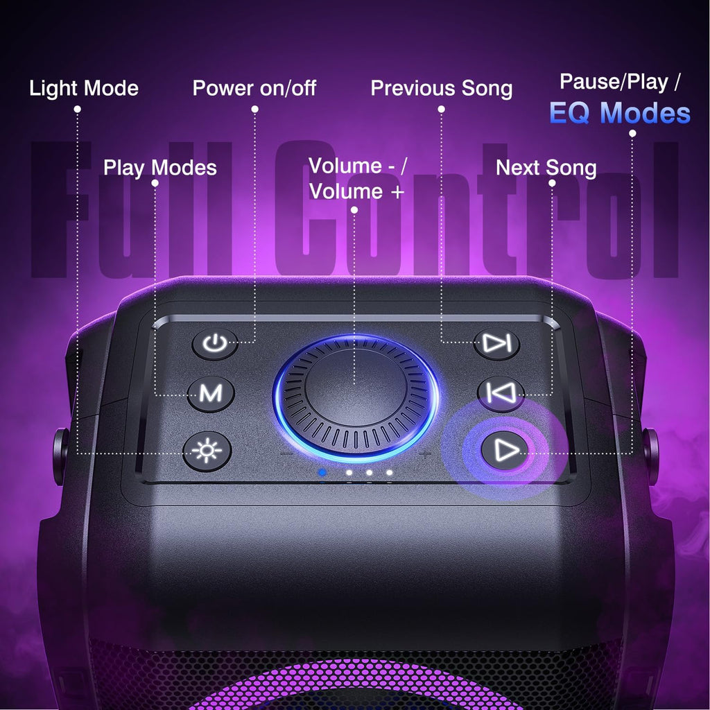 W-KING Party Bluetooth Speaker Boom Box, 180W Max Big Large Speaker