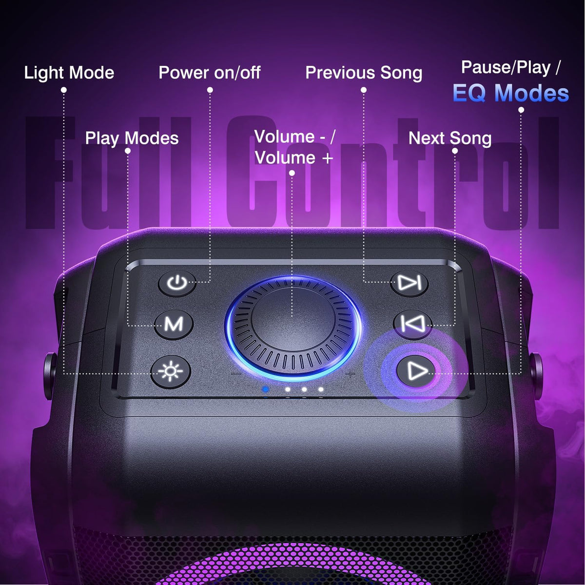 W-KING Party Bluetooth Speaker Boom Box, 180W Max Big Large Speaker