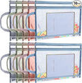 10 Pack Colored Mesh Zipper Pouch Bags, Double-Layer Nylon Puzzle Building Block Sets Toy Storage & Organization, Breathable See Through A4 Zipper Pouch with Handle for School Office Games