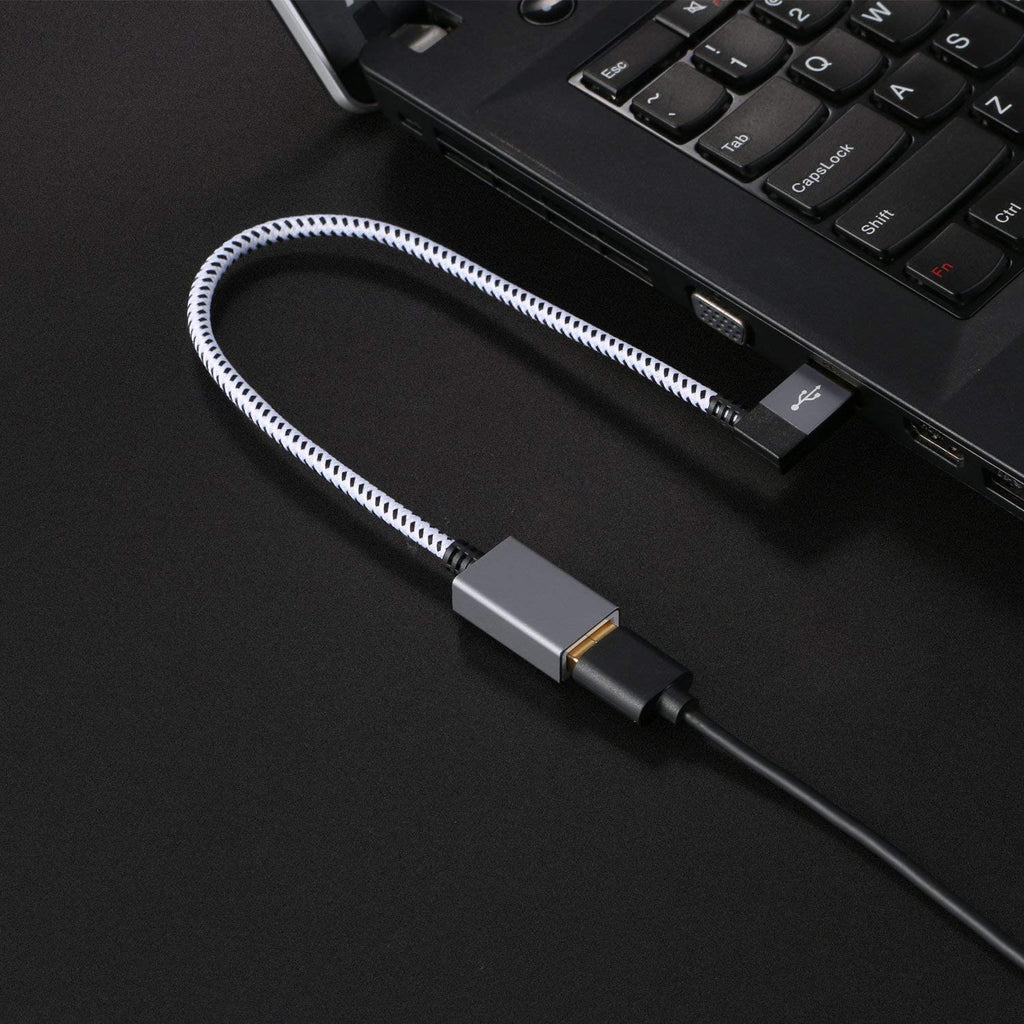 CableCreation Short USB 3.0 Extension Cable 1FT, Left Angle Extender Cord