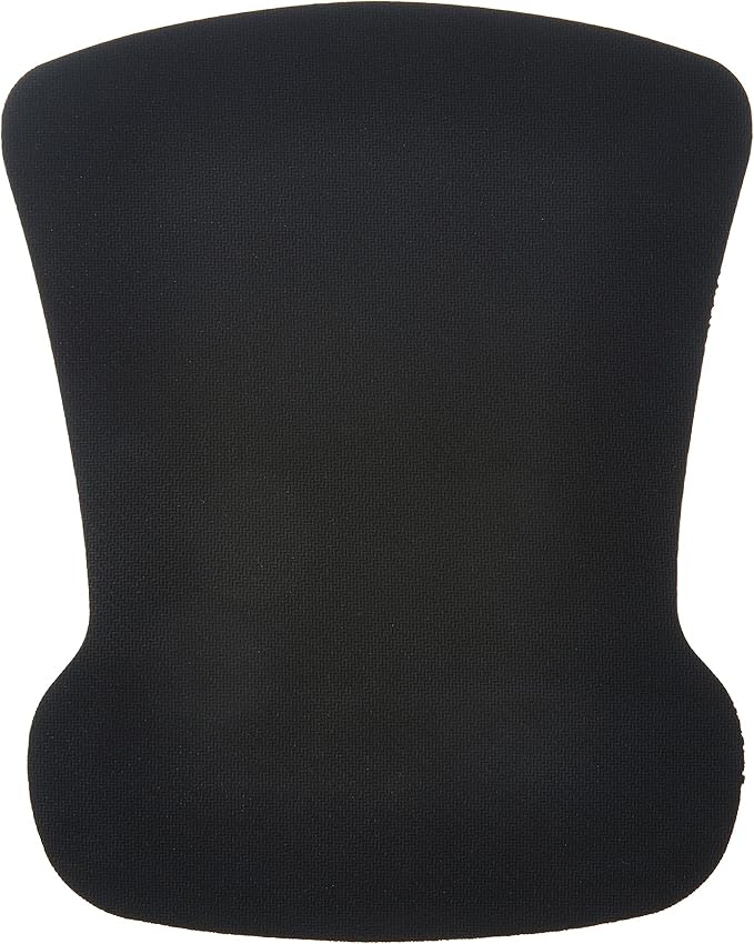Amazon Basics Irregular Ergonomic Gel Computer Mouse Pad with Wrist Rest for Pain Relief, 10.1L x 8.1W inches, Black