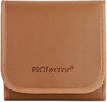 PROfezzion 3-Pocket Foldout Filter Pouch for 82mm Camera Lens Round Filter, Shock Resistant & Anti Scratch Photography Filter Case, Filter Carry Case with Microfiber Cleaning Cloth