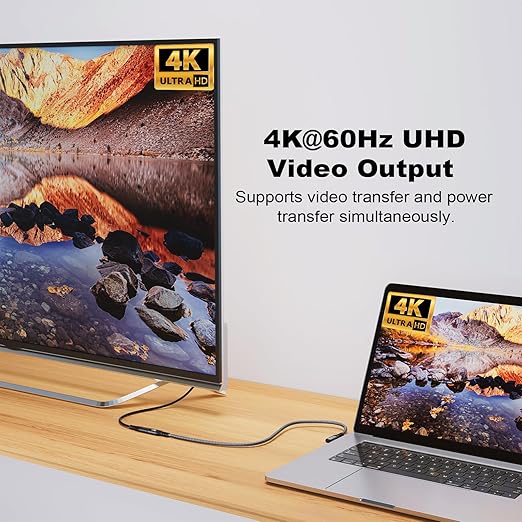 CABLEDECONN USB C 3.2 Gen-2 Extension Cord 2M 6.6FT 90 Degree Elbow Thunderbolt 3 240W Fast Charging Cable Male to Female Data Transfer 20Gbps 48V/5A 4K Video Cable Compatible with MacBook