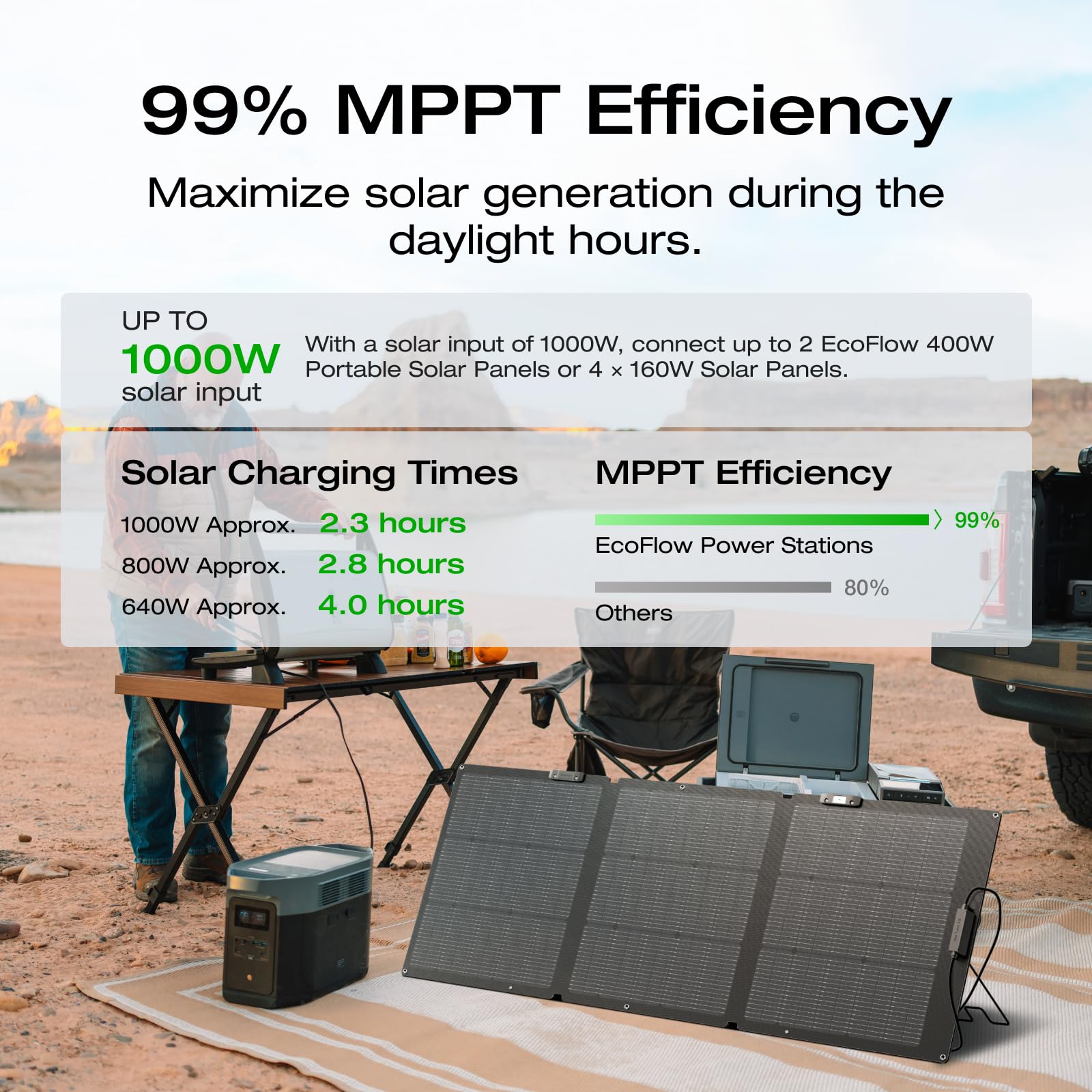 EF ECOFLOW Solar Generator Delta 2 Max with 2x160W Solar Panel