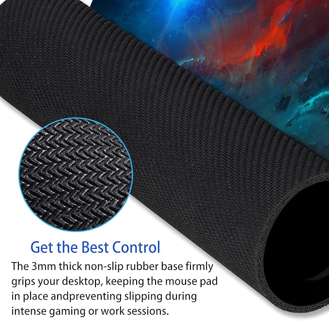 Galaxy Mouse Pad Personalized Design, Non-Slip Surface, Rubber Base, Small Office Desk Pad for Computers and Laptops