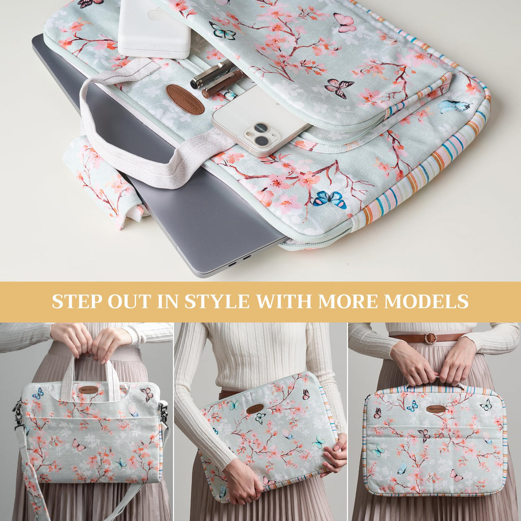 Maison d' Hermine Laptop Bag with Front Pocket Upto 15.5 inch Laptop Tablet