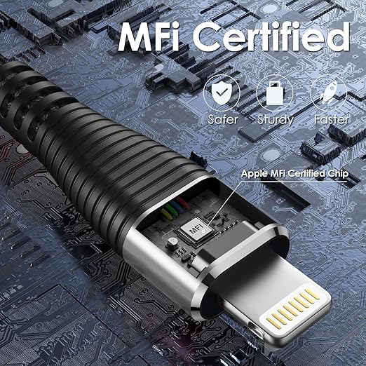 Extra Long iPhone Charger Cord 15FT 2Pack, Apple MFi Certified USB A to Lightning Cable Braided Fast Charging Cord Compatible with iPhone14/13/12/11 Pro Max/Pro/XS Max/XS/XR/X/8 Plus/8/7/iPad/iPod