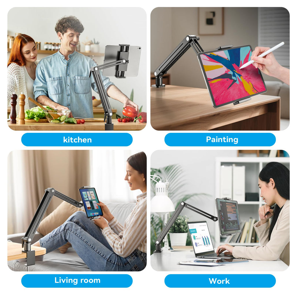 Jakeko 15.6 Portable Monitor Stand Tablet Arm Mount Holder Built-in Wrench