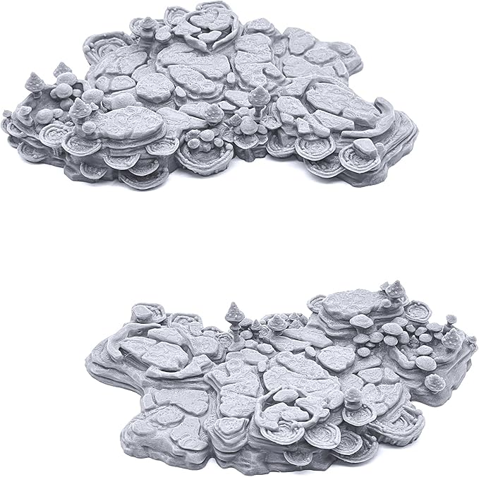 EnderToys Shroom Grotto Floors by Printable Scenery, 3D Printed Tabletop RPG Scenery and Wargame Terrain 28mm Miniatures