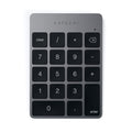 Satechi Slim Aluminum Bluetooth Keypad, Wireless Number Pad with 18 Keys, Micro USB Rechargeable Numpad, External Number Pad for MacBook Air/Pro/Neo, iPad Air/Pro, iMac, PC - Space Gray