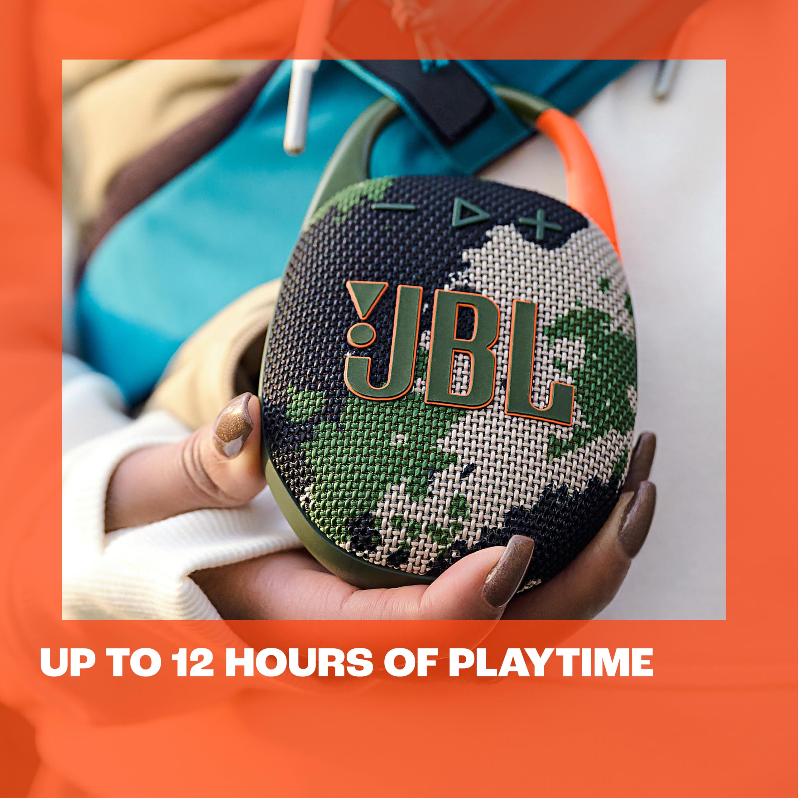 JBL Clip 5 - Ultra-Portable, Waterproof & Dustproof Bluetooth Speaker, Big JBL Pro Sound with Punchy bass, Integrated Carabiner, Up to 12 Hours of Play, Made in Part with Recycled Materials (Red)