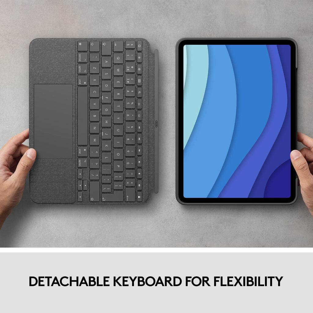Logitech Combo Touch iPad Pro 11-inch Keyboard Case - Oxford Gray