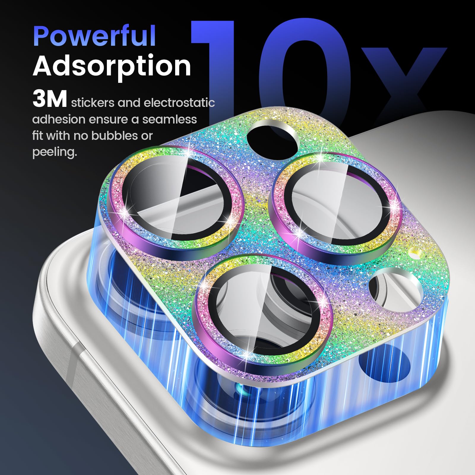 Tensea for iPhone 16 Pro Max/16 Pro/14 Pro Max/14 Pro Camera Lens Protector