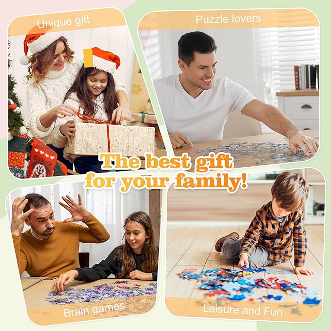 Easycosy Custom Photo Puzzles 1000/500/300 Pieces for Adults Families Personalized Picture Text Jigsaw Puzzle Gift for Holiday Birthday Anniversay(Horizontal/Vertical)